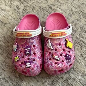 Pink hello kitty crocs